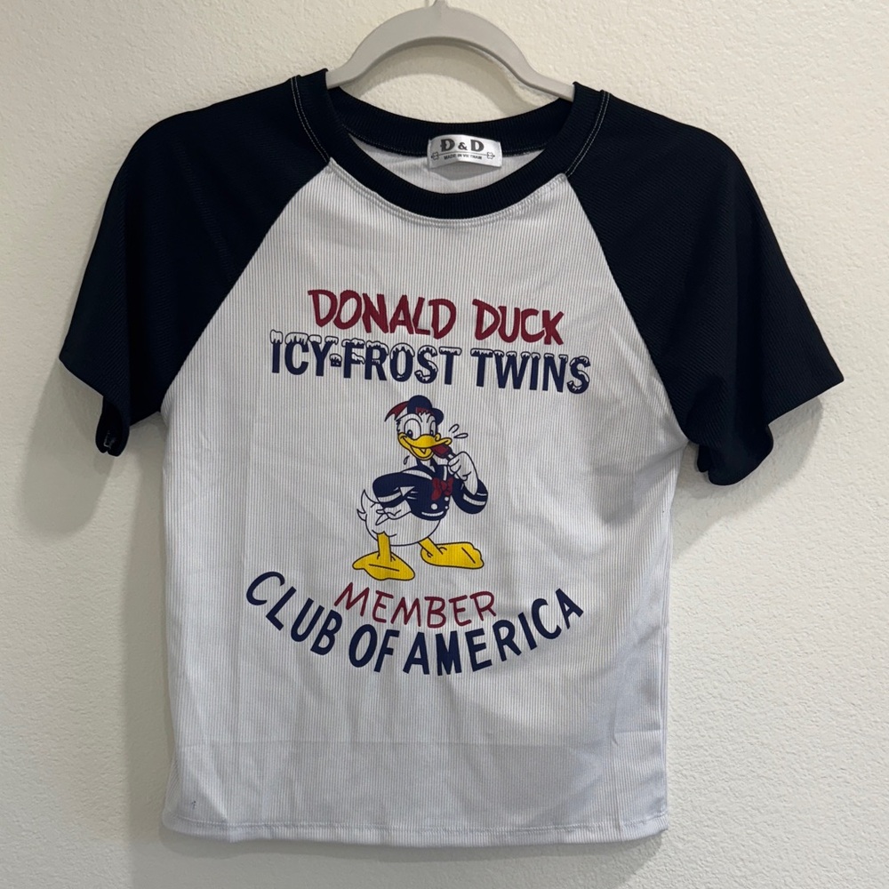 Donald Duck Black and White T-Shirt